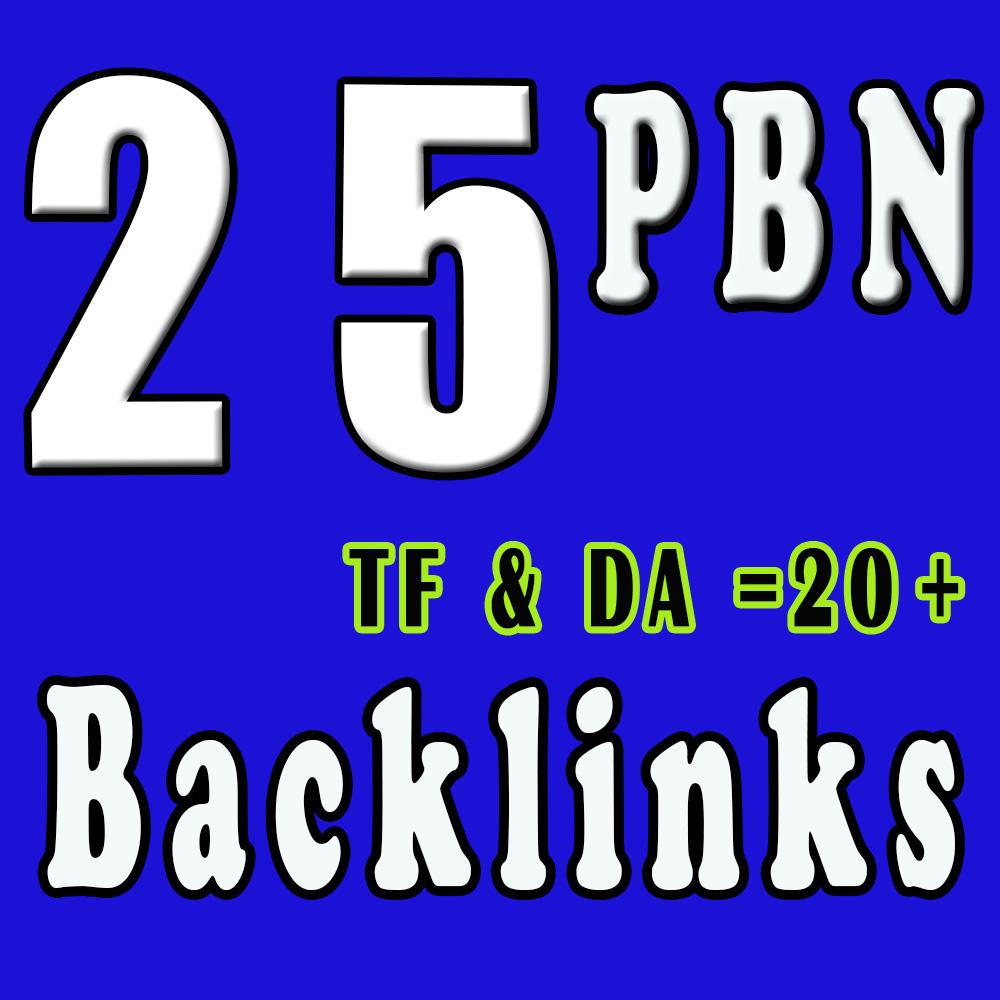 Create Manually 25 Homepage PBN Backlinks TF & DA...