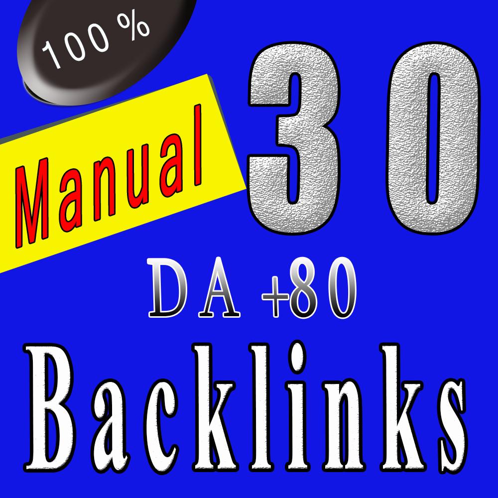 30 Manual SEO permanent Backlinks from High DA 85+ si...
