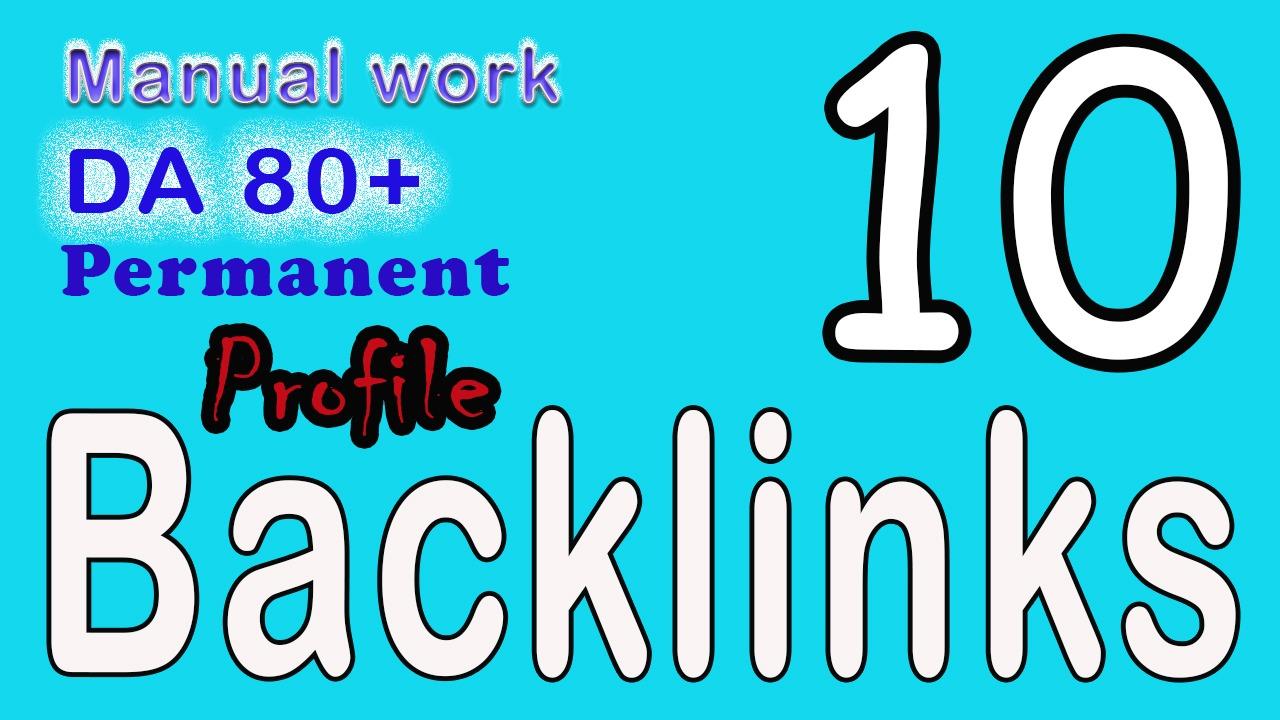 I Will Create manually 10 HQ SEO backlinks DA 80+