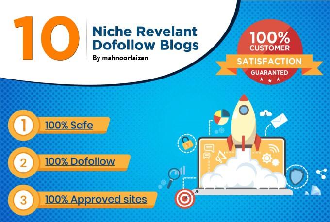 I will do 10 high authority dofollow backlink niche r...