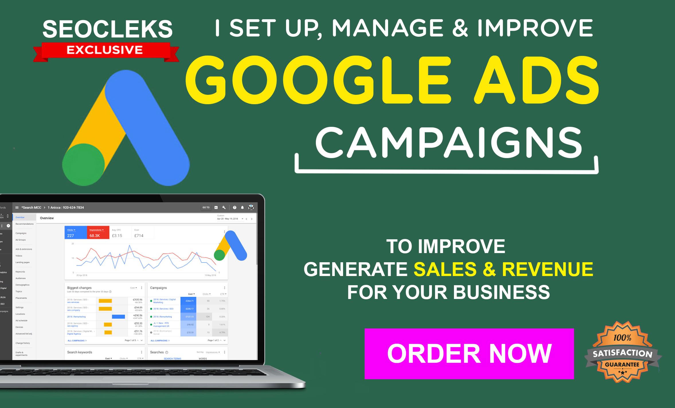 I will Setup, Manage & Optimize Google Ads Campa...