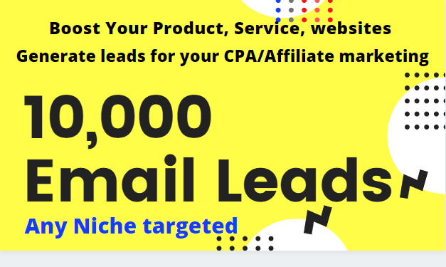 Boost your product with niche targeted 10,000 mail/le...
