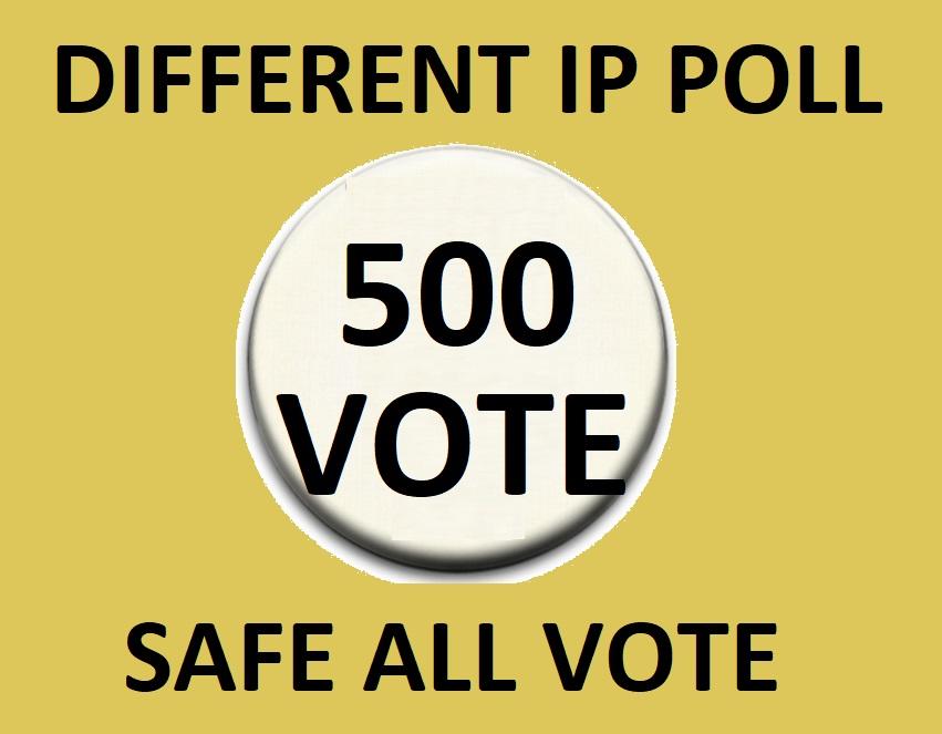 Happy buy 500 Different Ip Votes From Unique Ip Addre...