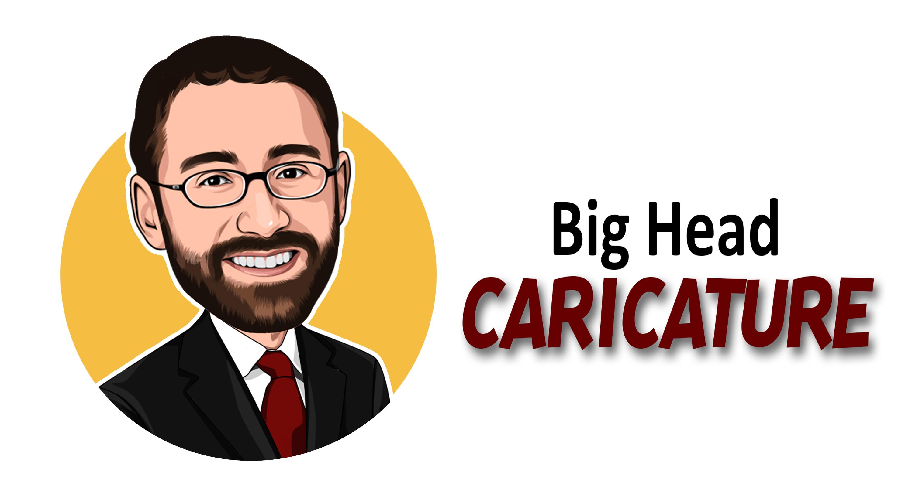 Draw Big head Cartoon Caricature from your photos