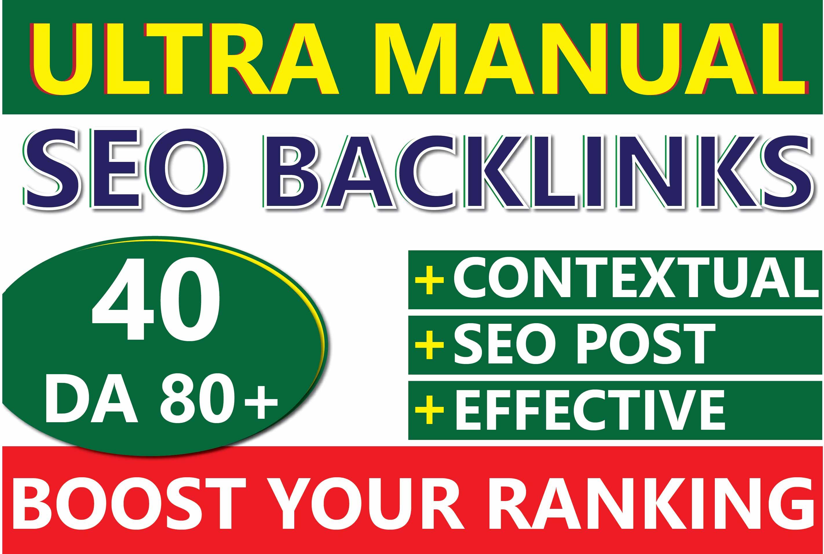 Get Manual Ultra SEO Contextual Authority Backlinks f...