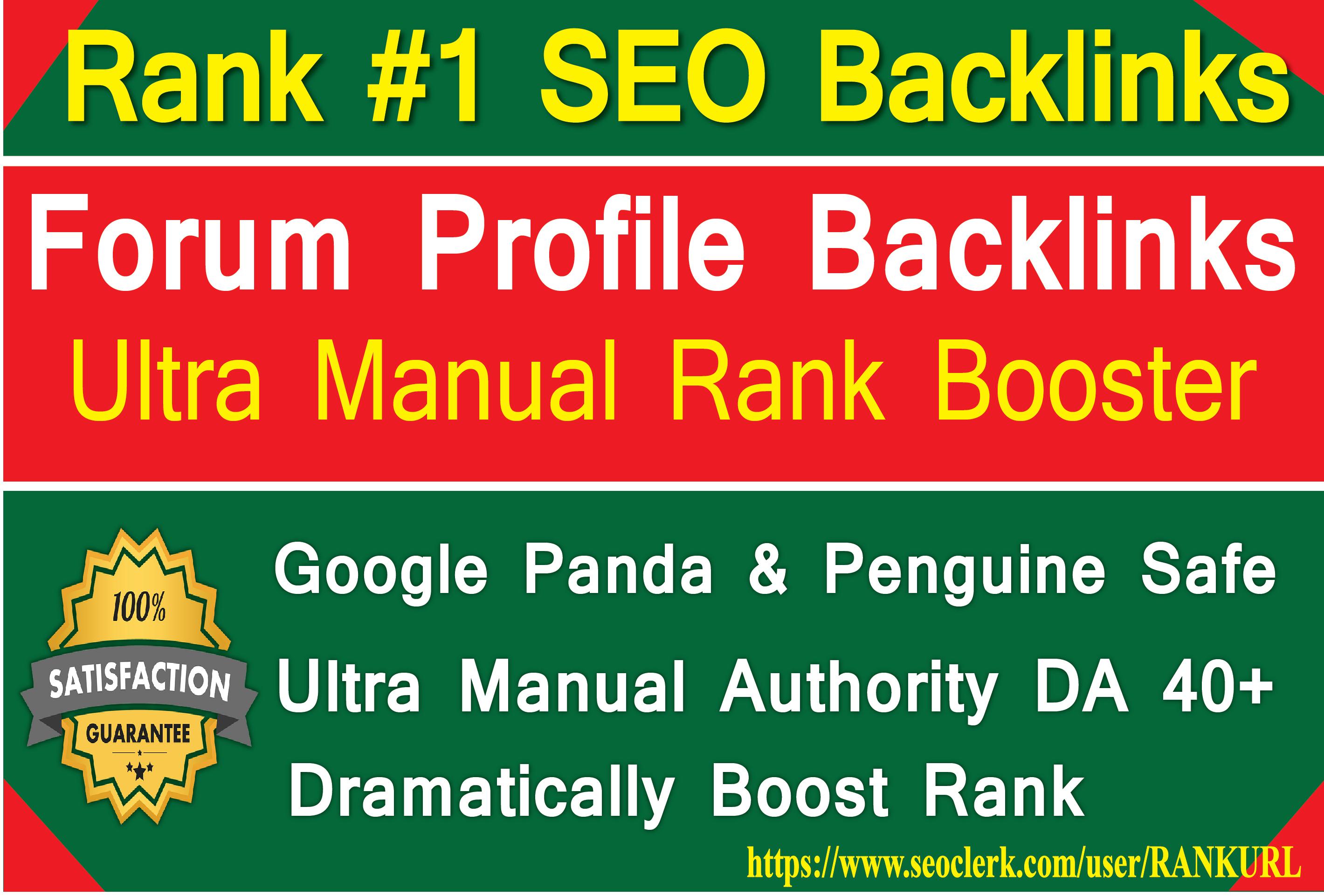 Forum Profile Backlinks- Top 20 Ultra Forum Manual Ba...