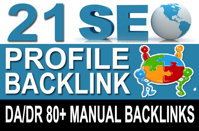 Super High Authority Manual Profile Backlinks for you...