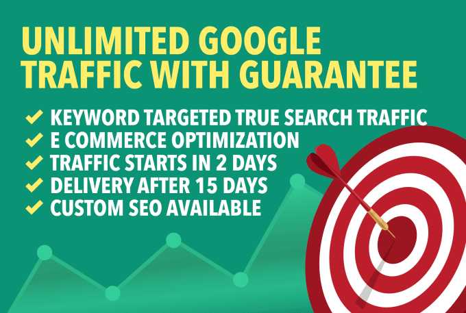 I will send unlimited google traffic with guarantee