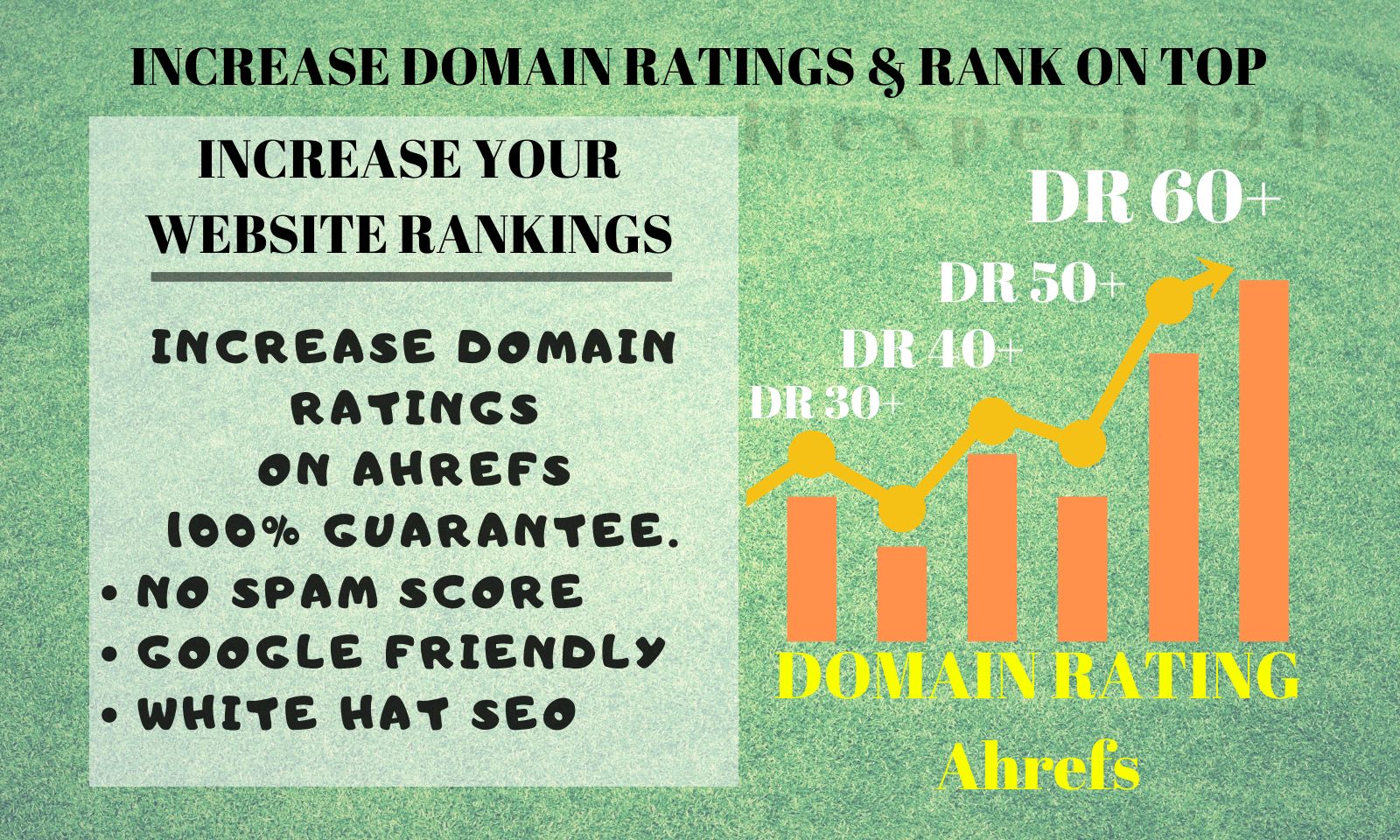 I will increase Domain Rating on Ahrefs 100 percent g...