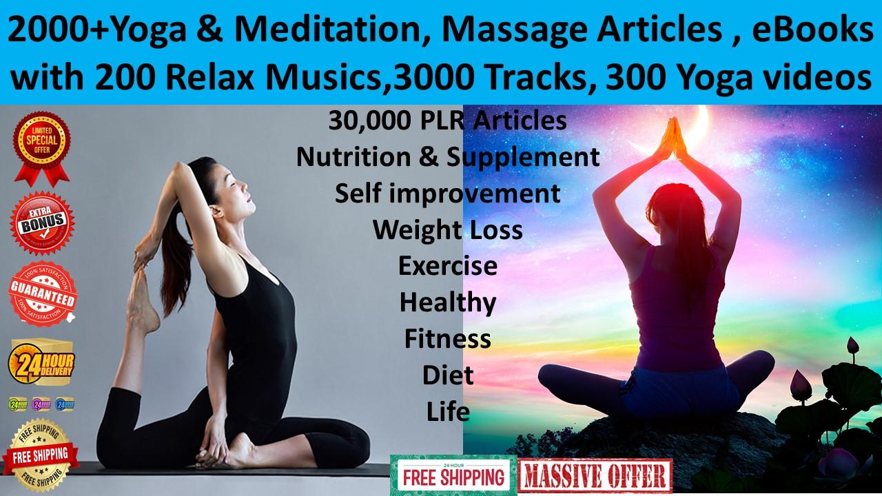 2000 articles ebooks, yoga, meditation 3000 music, 30...