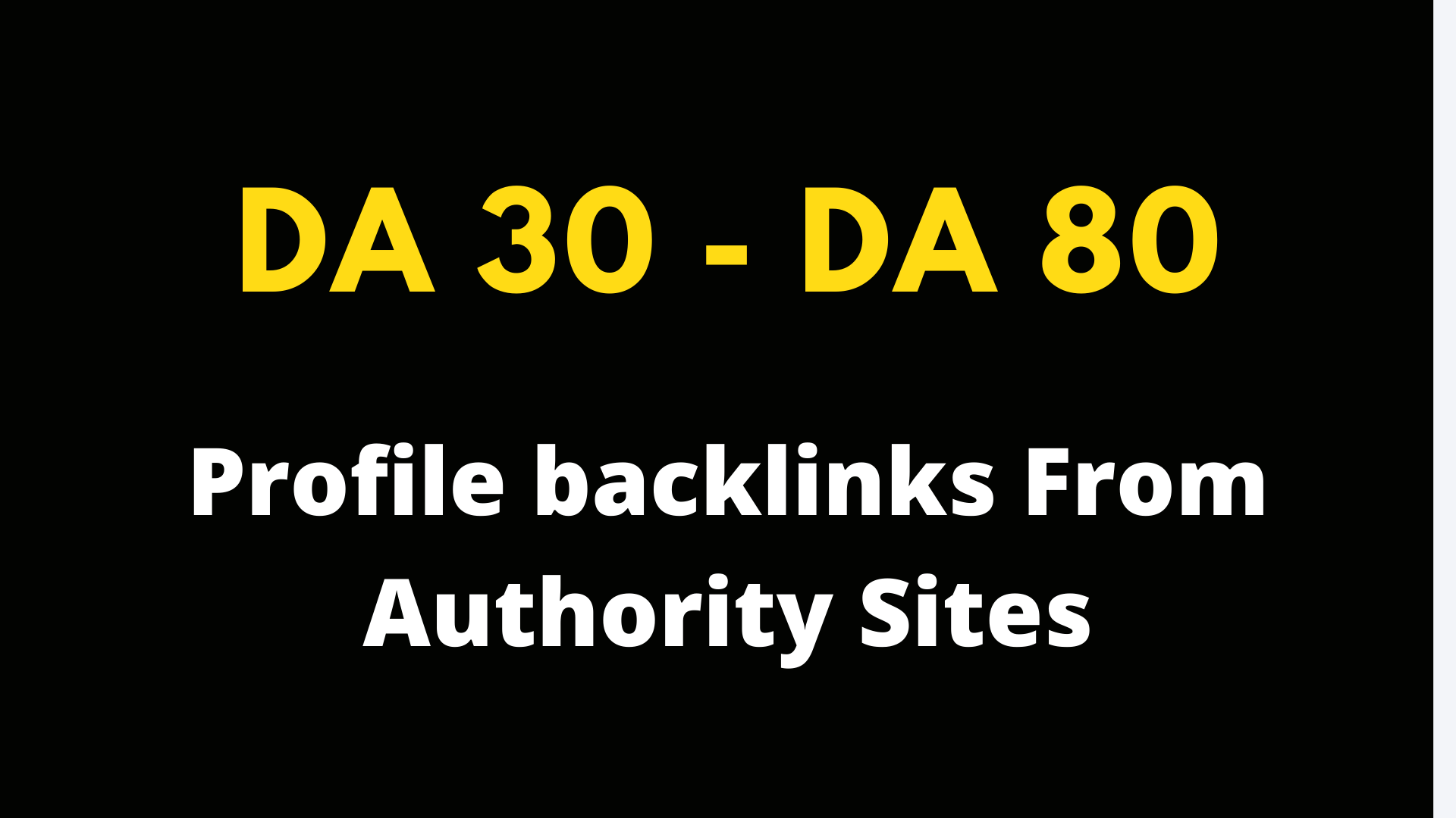 Profile backlinks from high Authority sites DA30 to D...