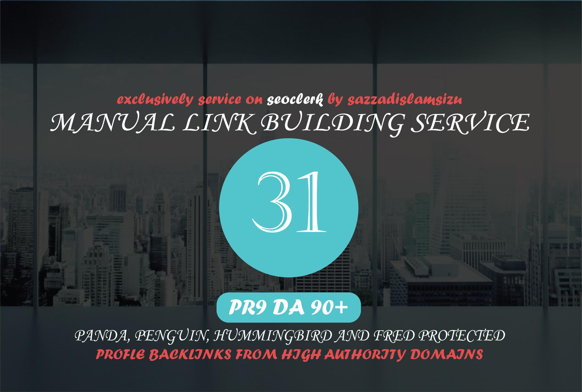 31 PR9 High Authority Backlinks Seo link building