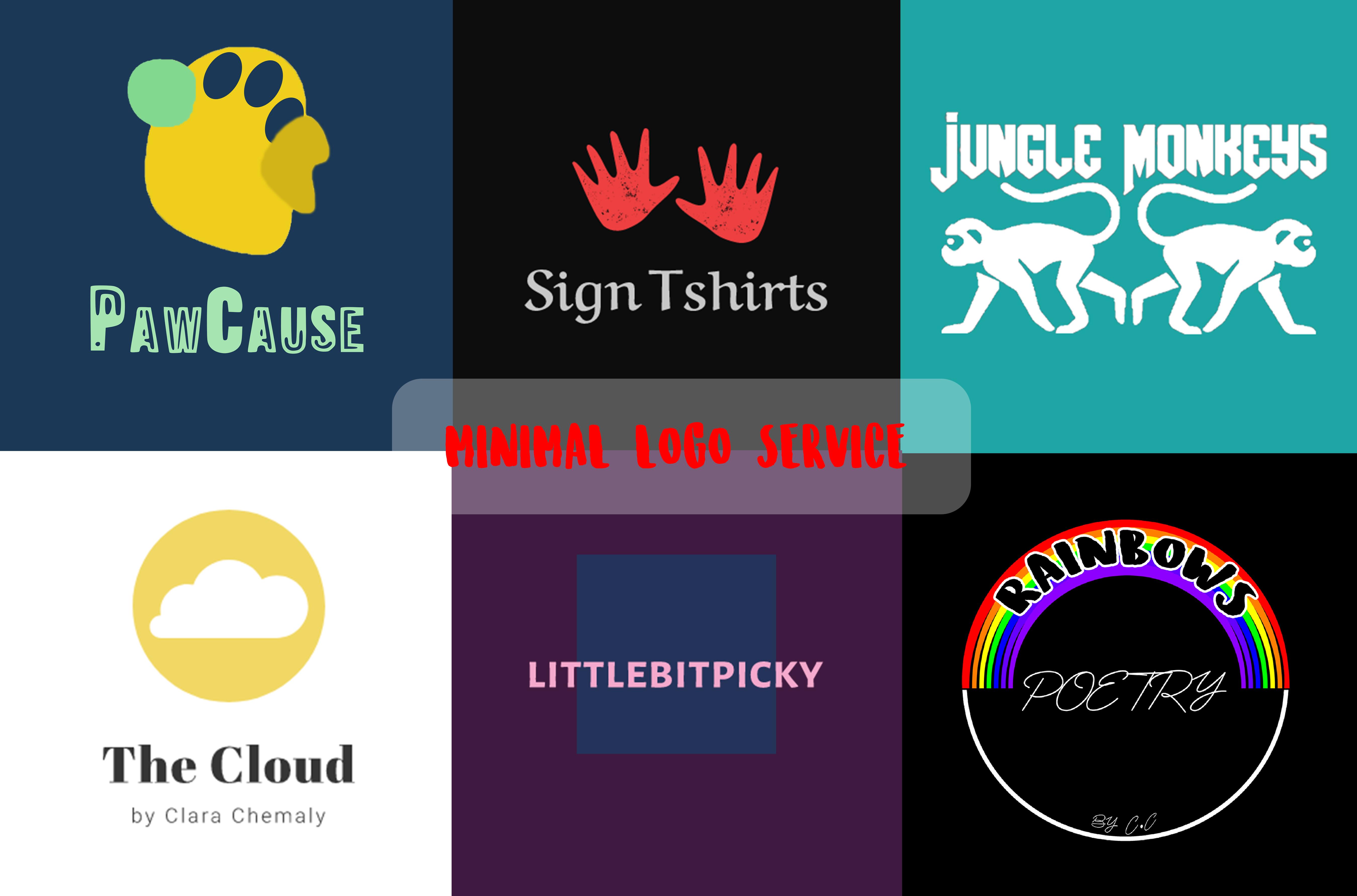 Minimal Logo design service, i will create 1 minimal...