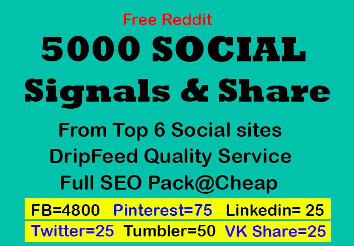 7 days drip feed service and social signals from top ...