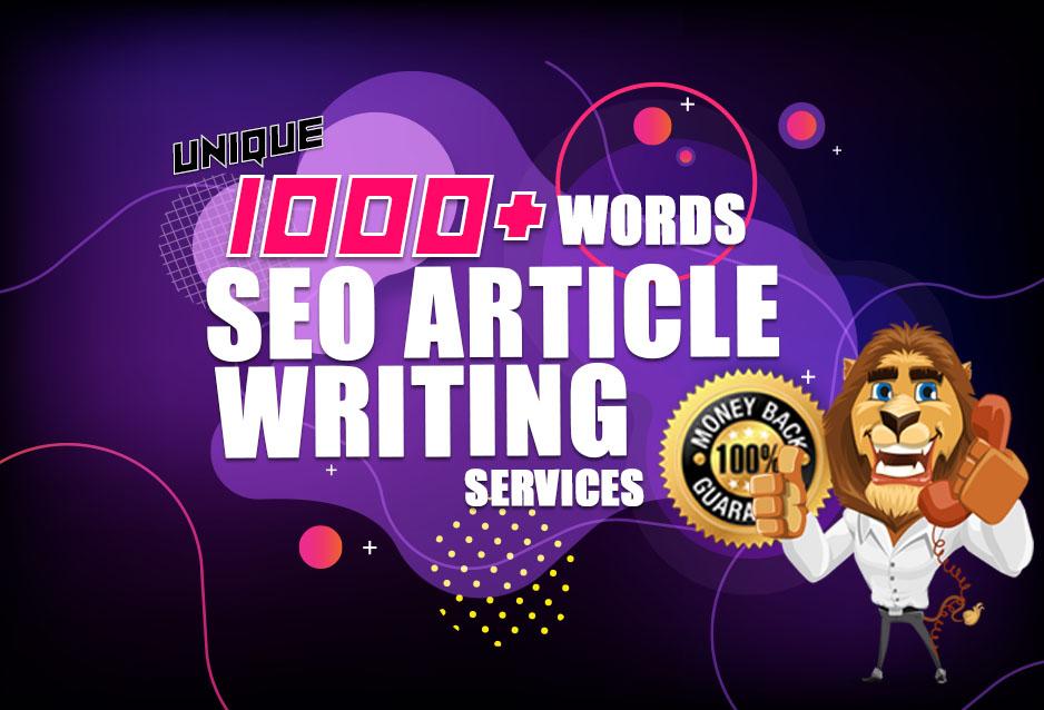 Premium Quality SEO Optimized 1000 Word Article Writi...