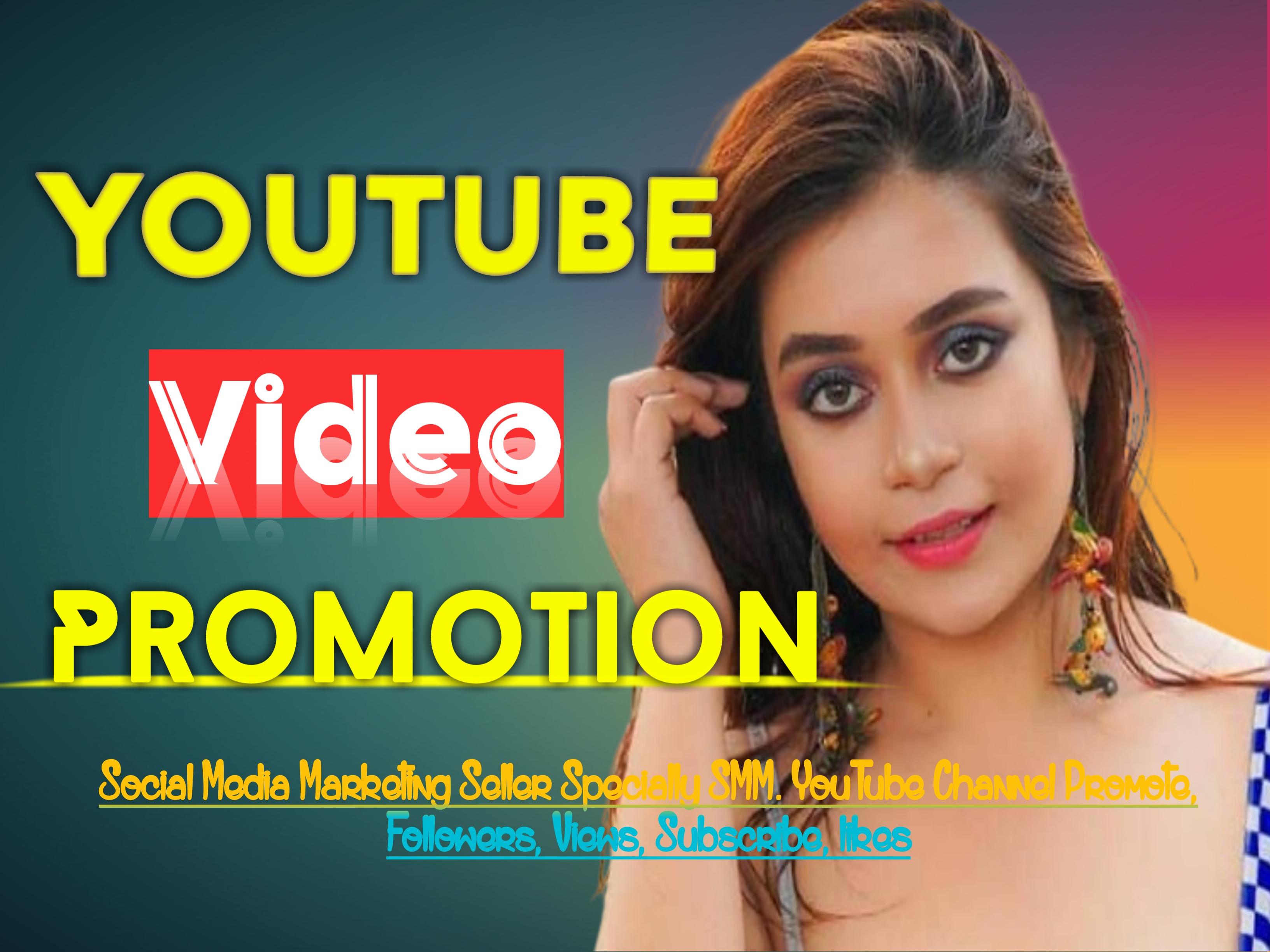 YouTube Video Promotion package within 24-48 hours De...