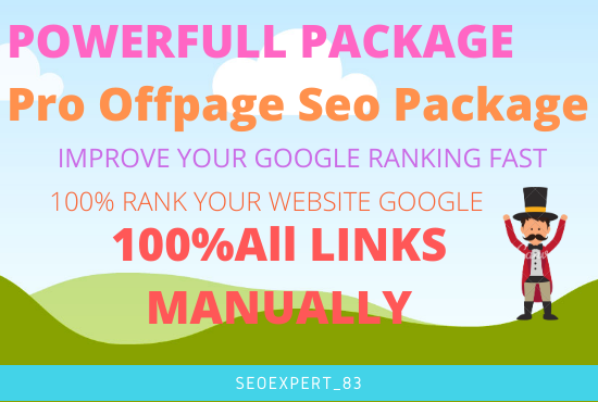I will do off page high quality SEO backlinks package