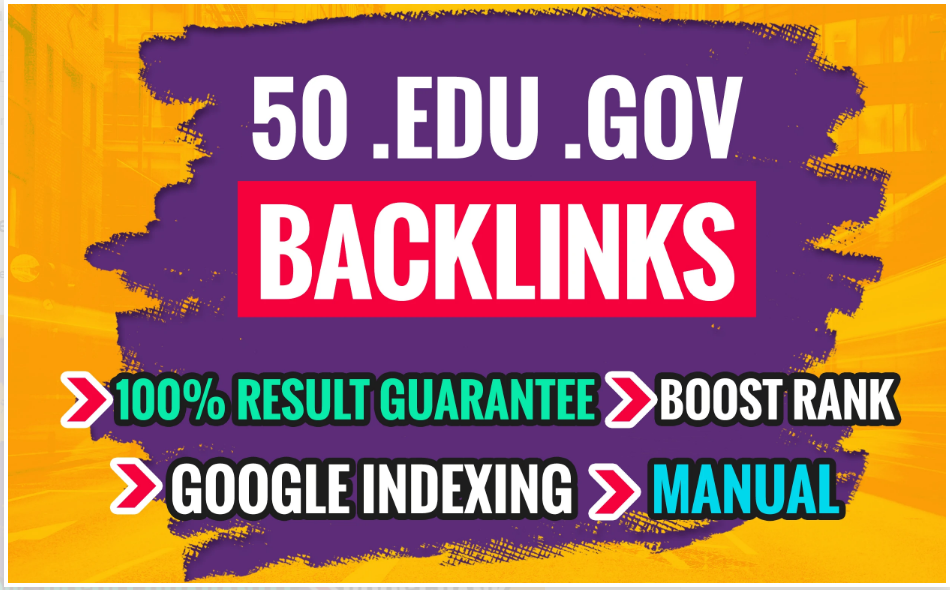 I will do 50 edu. gov link building, backlinks for of...