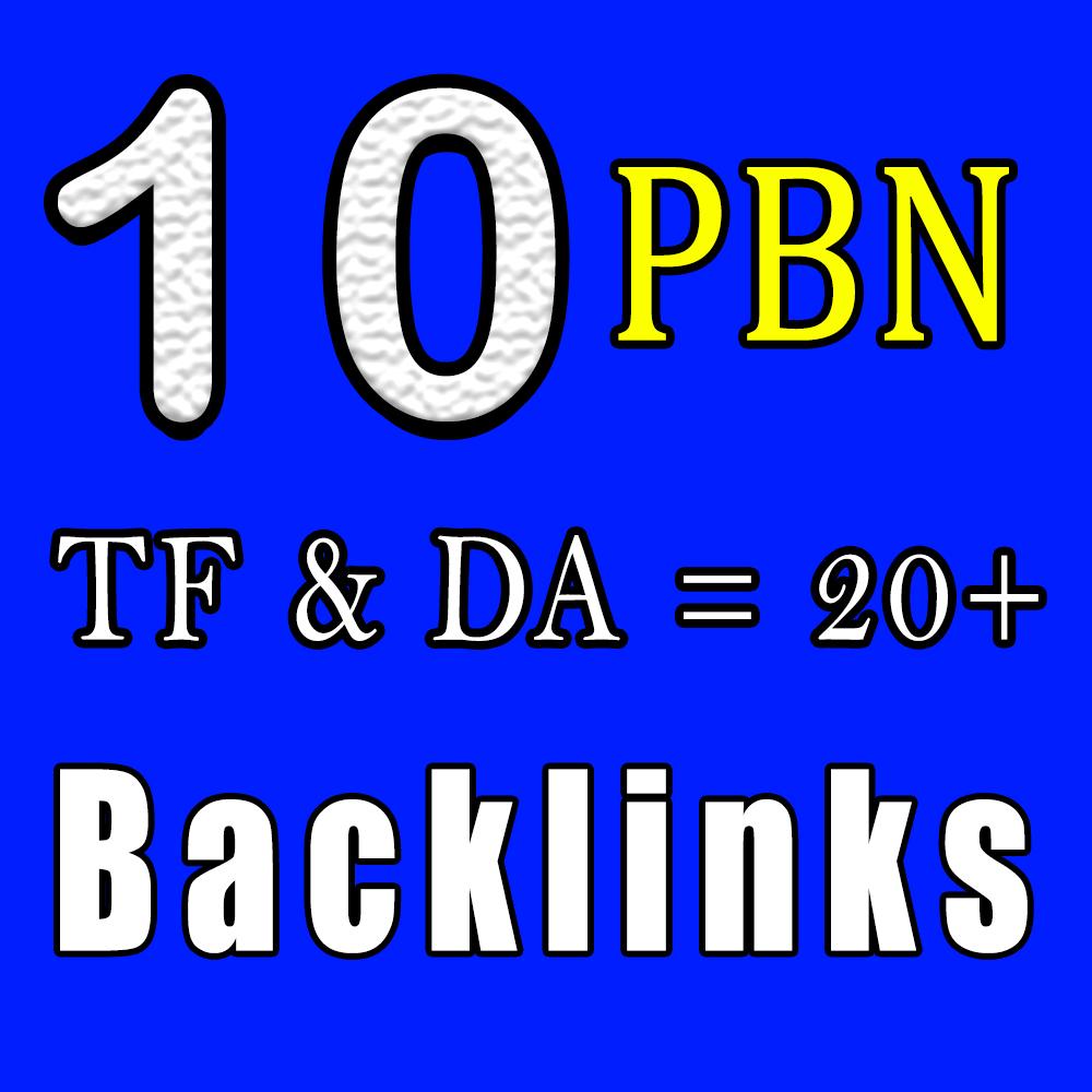 Create 10 Manually Unique Homepage PBN Backlinks DA 2...