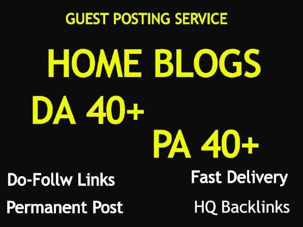 i will do guest post in DA 40 Home Improvement Blog