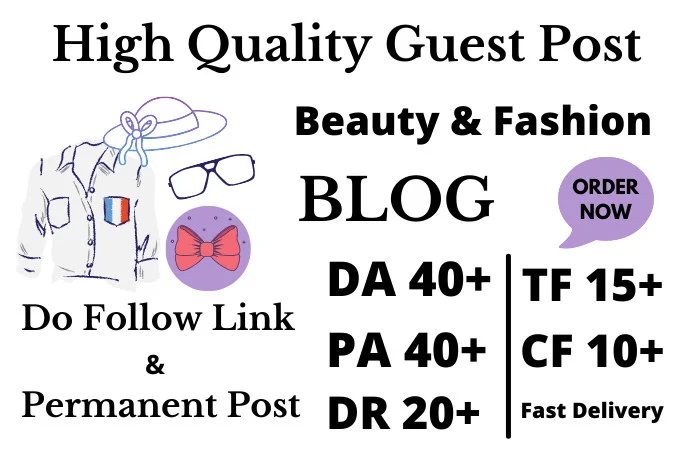 I will do guest post on DA 40 fashion blog