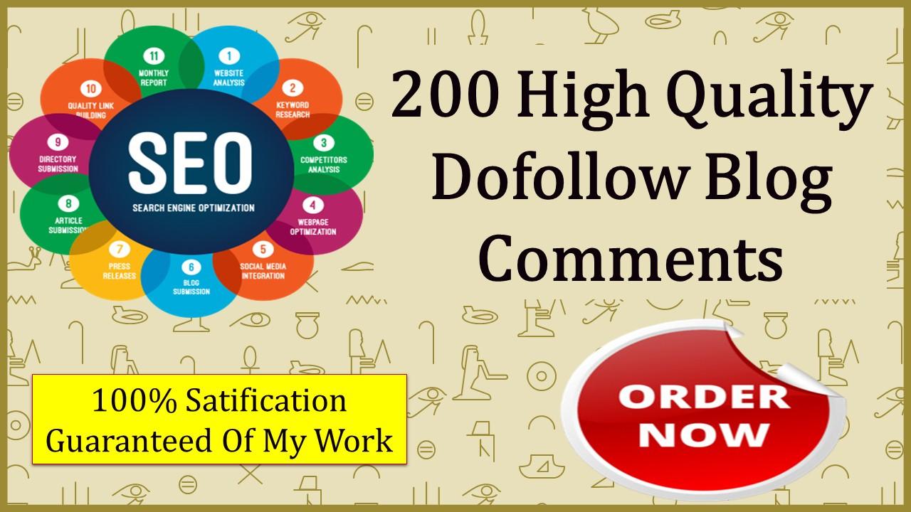 Provide High Authority SEO Blog Comments dofollow bac...