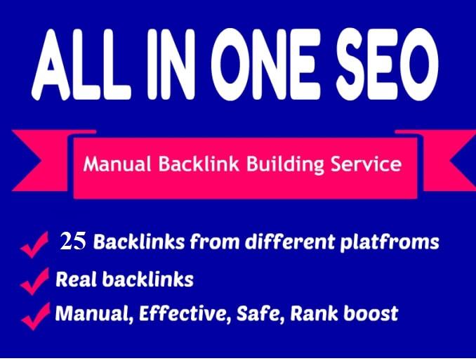 I will provide all in one manual SEO link building pa...