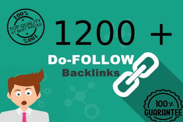 Provide 1200 Do-follow High PR Metrics Backlinks now