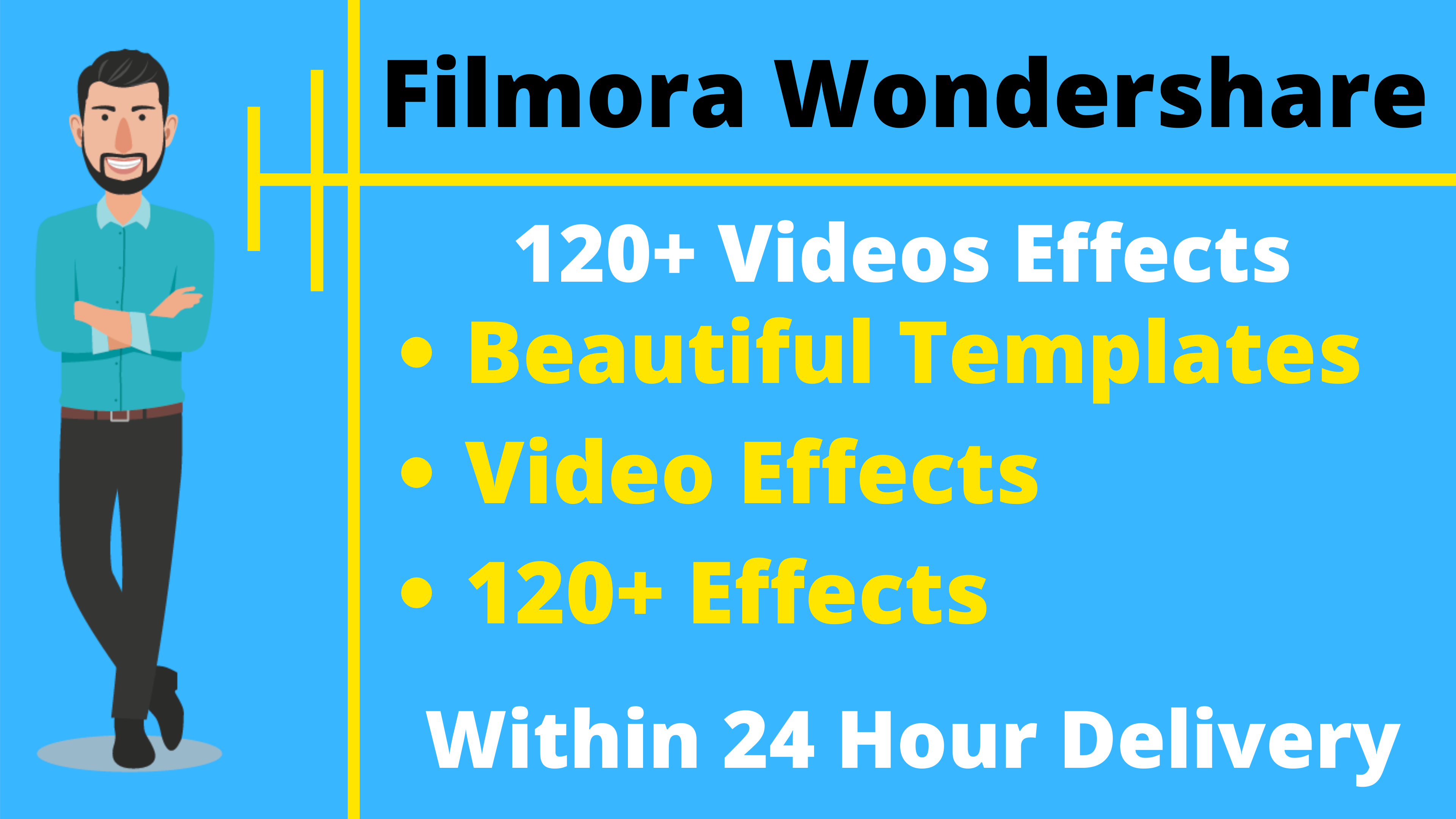 Filmora Wondershare 120+ Premium Templates Video Effe...