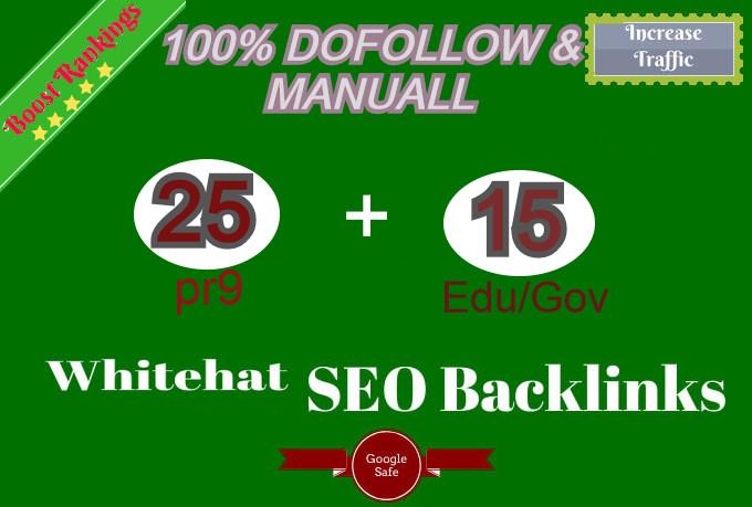 I Will Manually Create 25 pr9 and 15 EDU/GOV Dofollow...