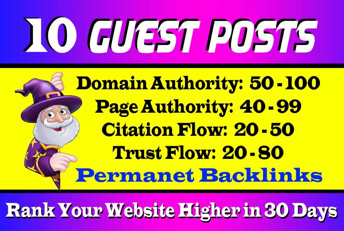 10 HQ Guest Posts to Increase SEO Ranking