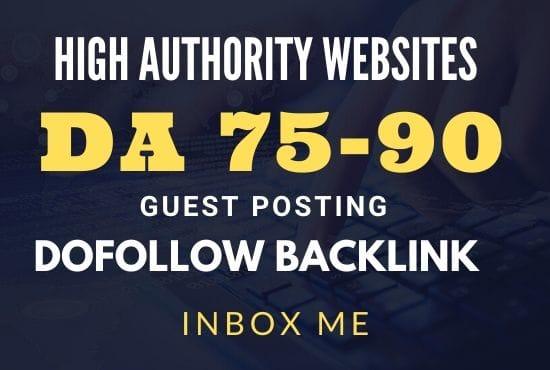 build 5 SEO backlinks through high da guest posts hig...