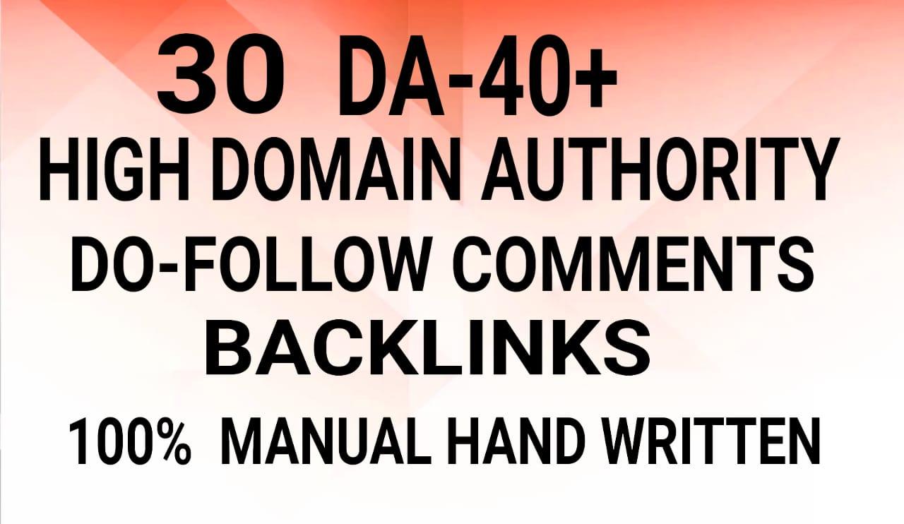 I Will Do High DA-40+ All Unique Domain 30 Do-Follow ...