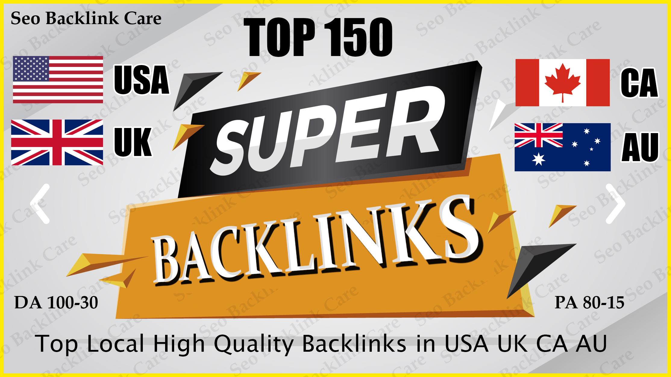 I do Top 20-150 USA UK CA AU Local Backlink SEO HQ Li...