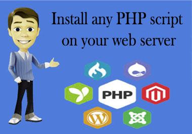 i will install any PHP script on your web server