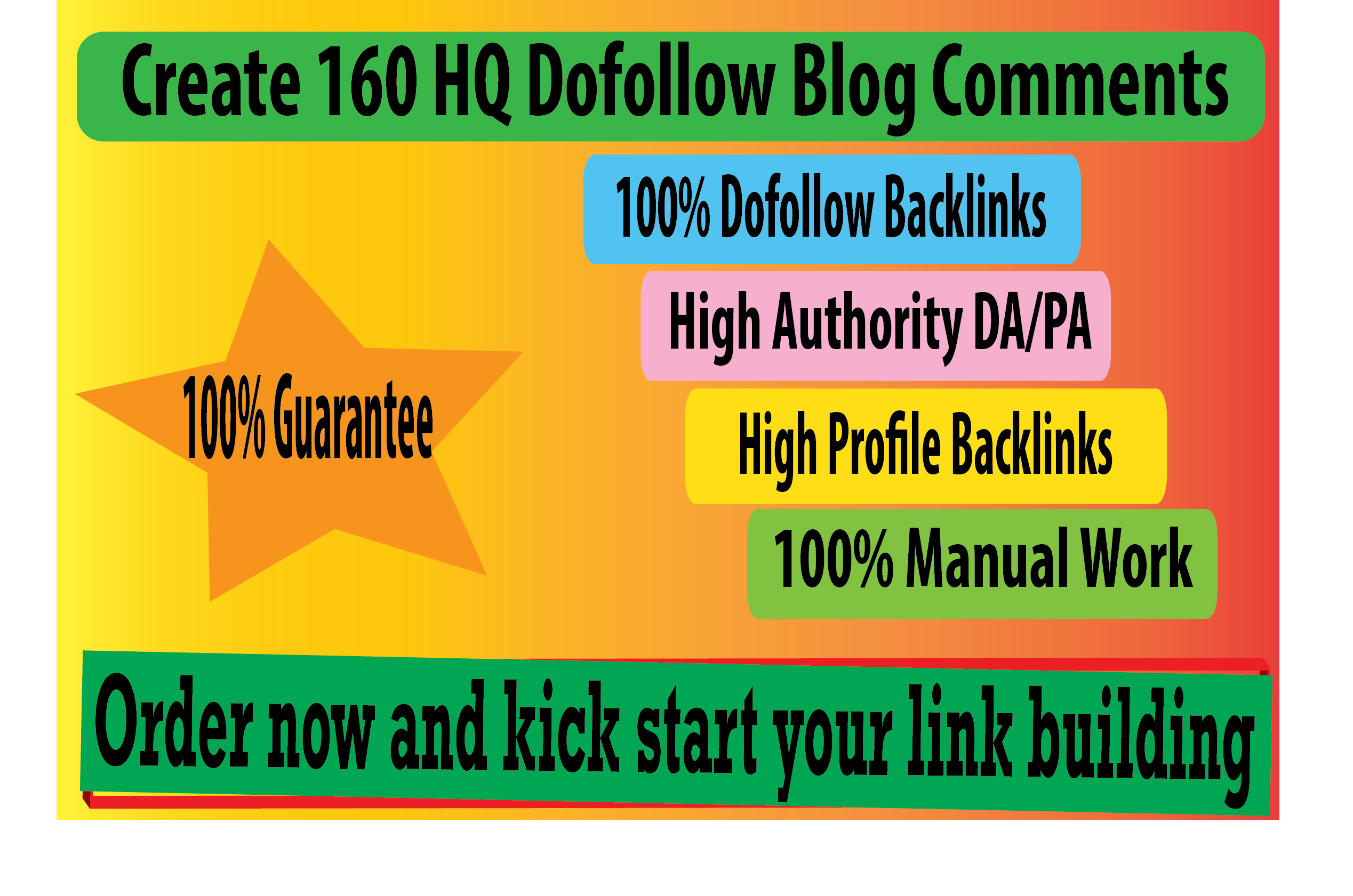 I Will do 160 High Quality Dofollow Blog Comments