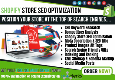 l'll do Shopify Store SEO optimization, Product Tags...
