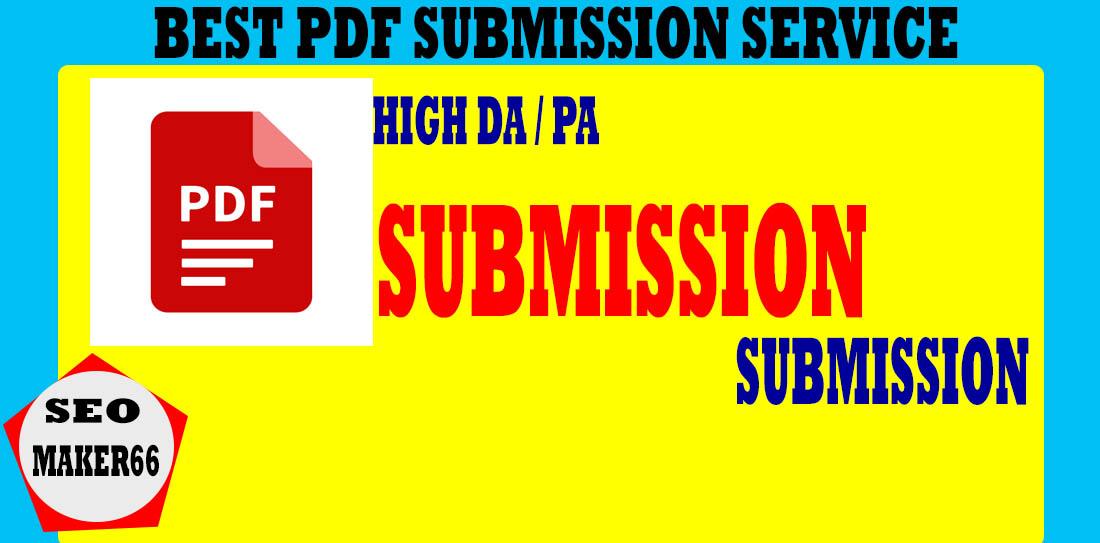 I will do manually PDF submission to Best PDF sharing...