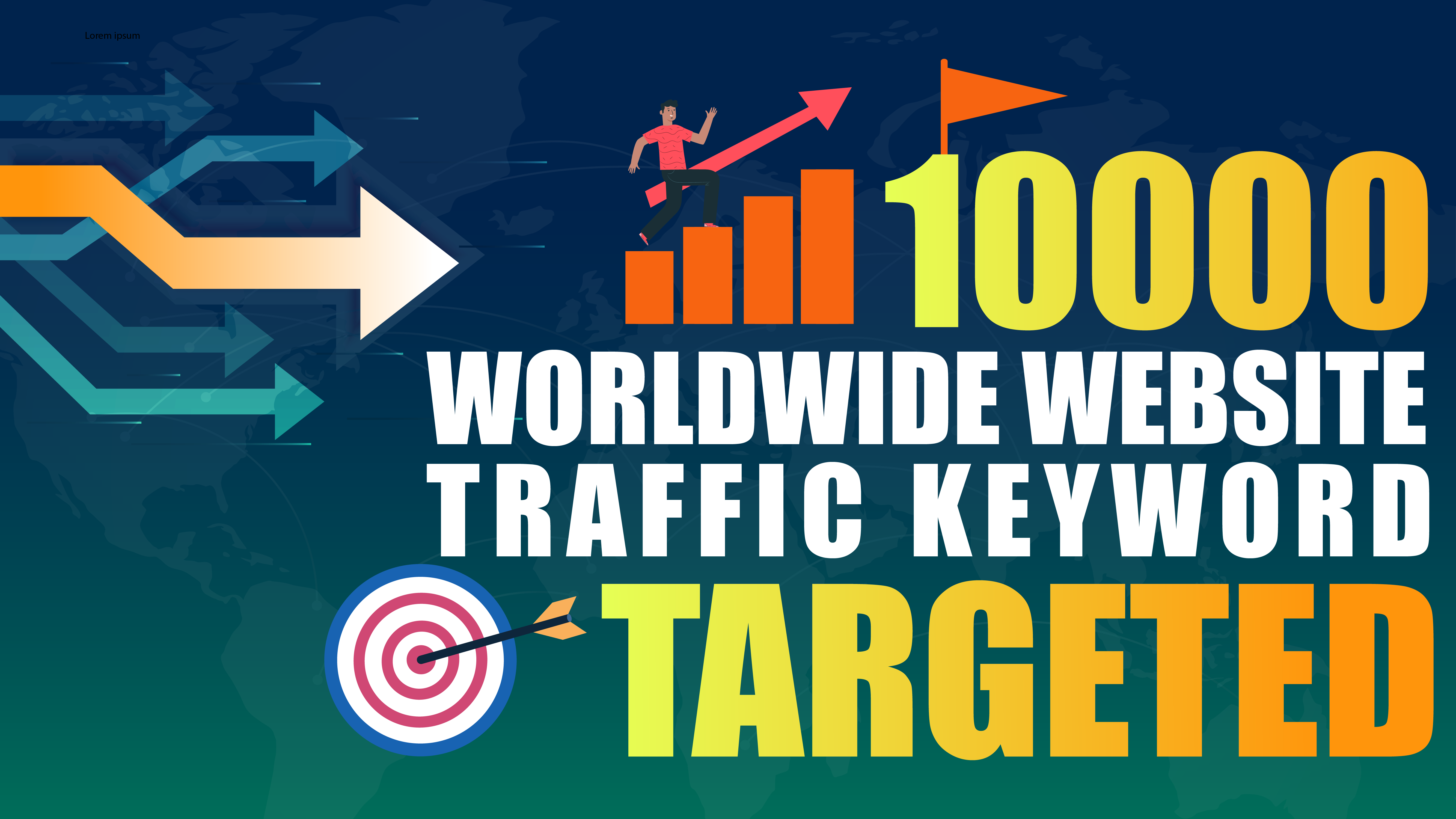 10.000 Worldwide visits to your Website - Keyword Tar...