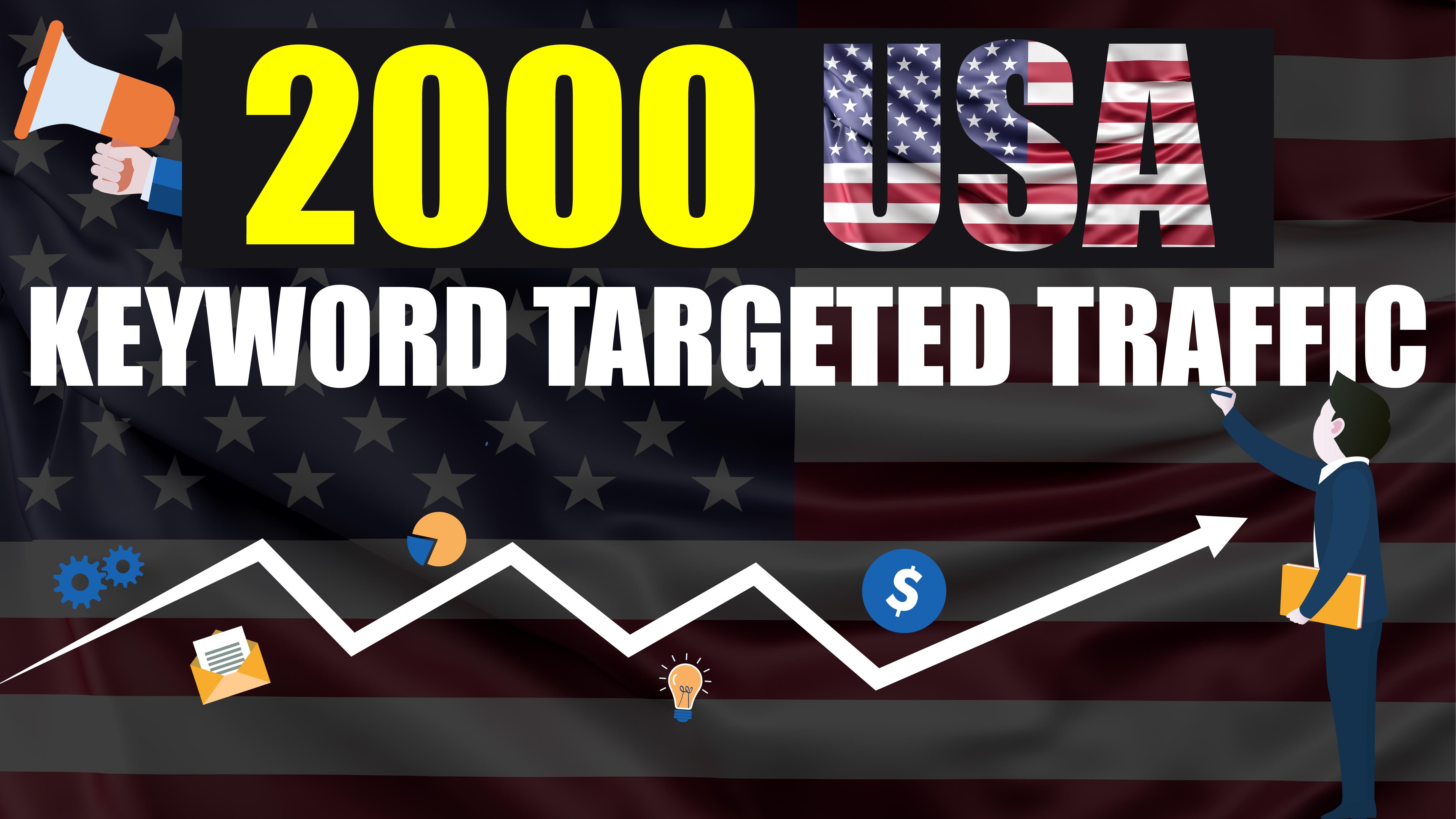 2.000 real USA Visitors to your Website - Keyword Tar...