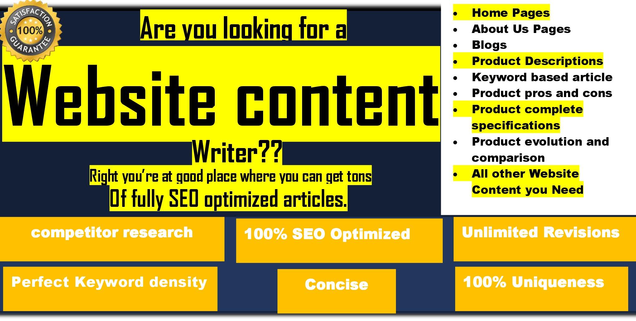be SEO optimized content writer