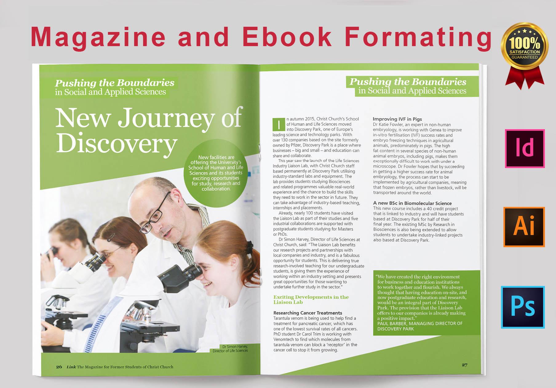 I will create ebook design, ebook formatting or layo...