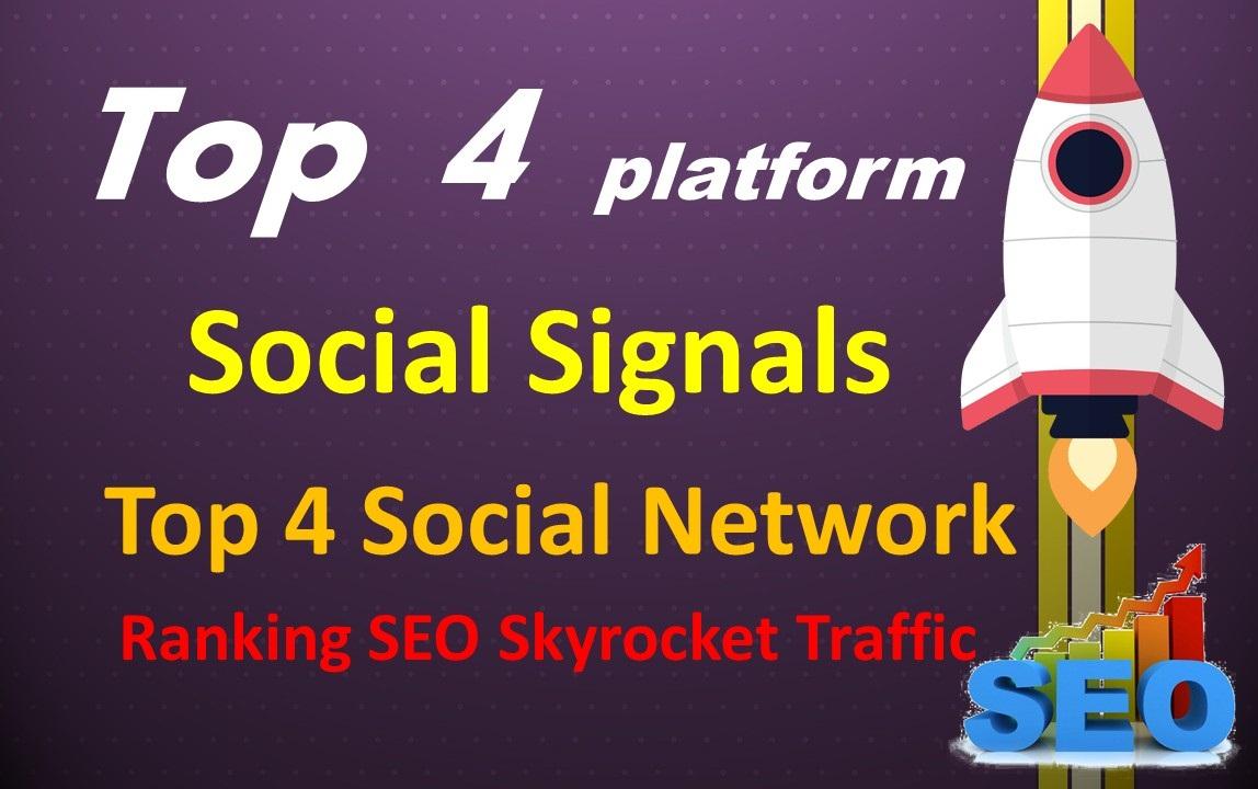 Top 4 Network 10,000 Social Signals To Your Website