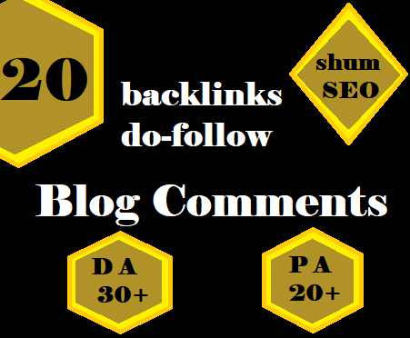 i will do 20 do follow backlinks DA 30+ PA 20+ blog c...