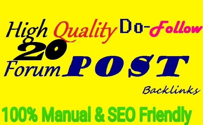 do 20 forum posting backlinks with high da pa