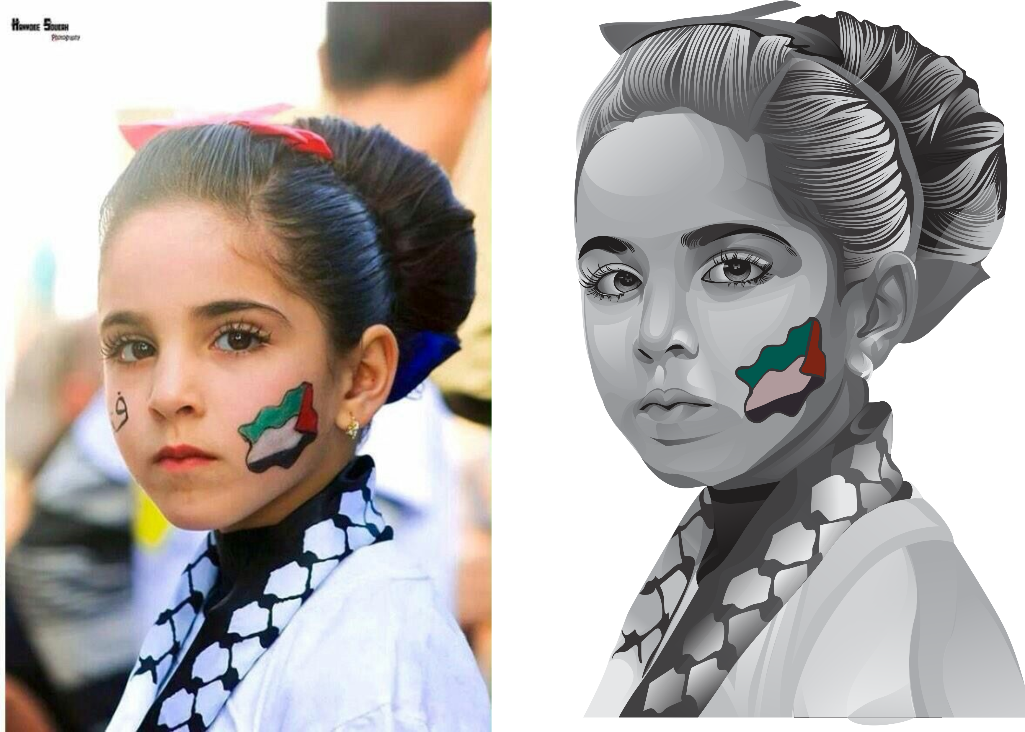 vector face to be a cartoon.