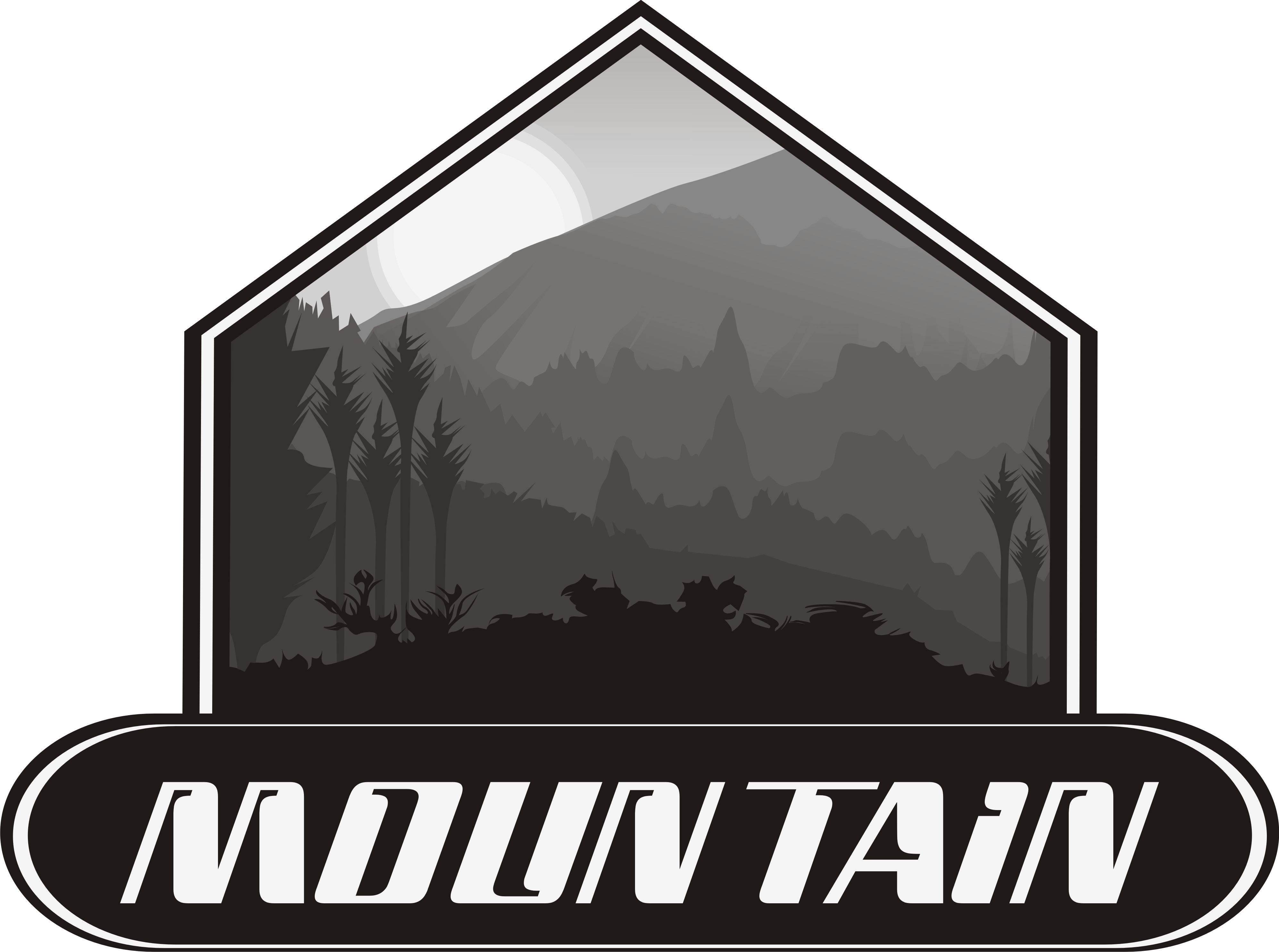 mountain vector T-shirt design