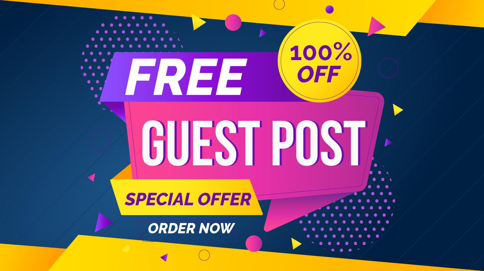 I will do your guest post without any fees just messa...