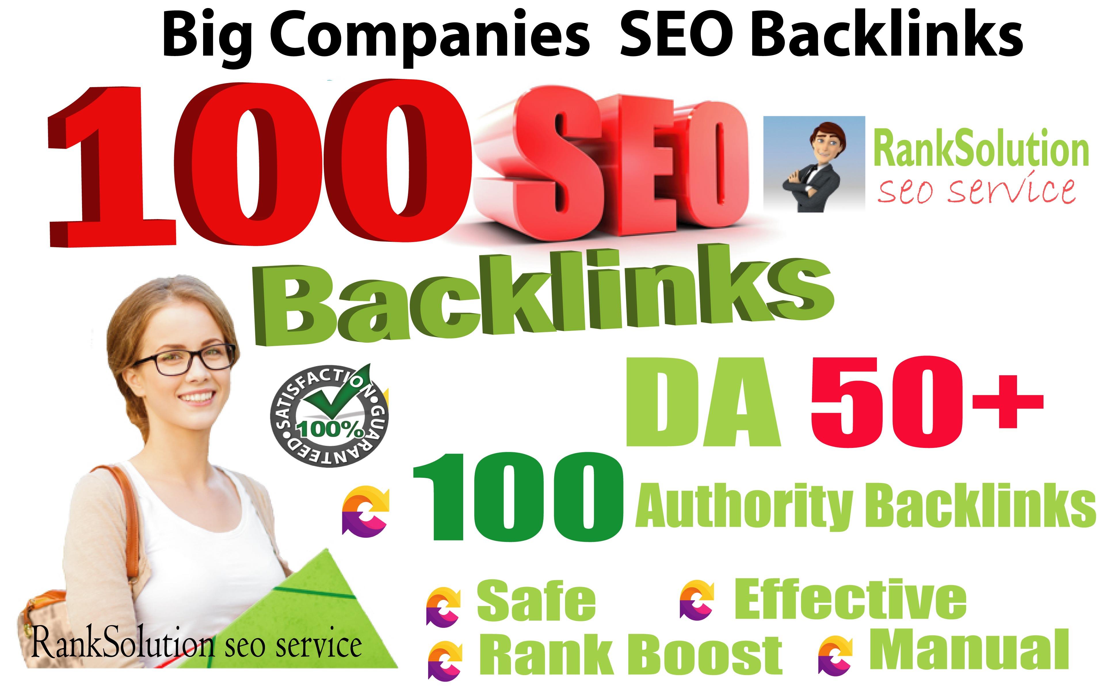 Create 100+ Big Companies SEO Backlinks Increase your...