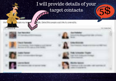 I will provide details of your target contacts